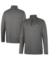 Men's Colosseum Charcoal Army Black Knights Logo Quarter-Zip Windshirt