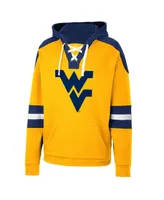 Men's Colosseum West Virginia Mountaineers Lace-Up 4.0 Pullover Hoodie