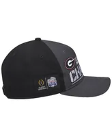 Men's Nike Black Georgia Bulldogs College Football Playoff 2022 Peach Bowl Champions Locker Room CL99 Adjustable Hat