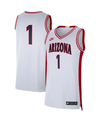 Men's Nike #1 White Arizona Wildcats Limited Retro Jersey