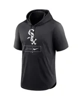 Men's Nike Black Chicago White Sox Logo Lockup Performance Short-Sleeved Pullover Hoodie