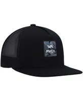 Big Boys Rvca Black Atw Print Trucker Snapback Hat