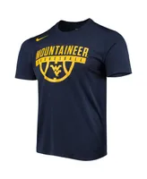 Men's Nike Navy West Virginia Mountaineers Basketball Drop Legend Performance T-shirt