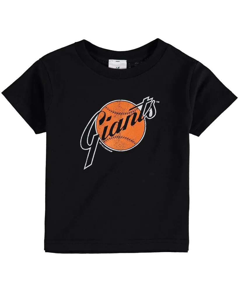 Toddler Boys and Girls Soft As A Grape Black San Francisco Giants Cooperstown Collection Shutout T-shirt