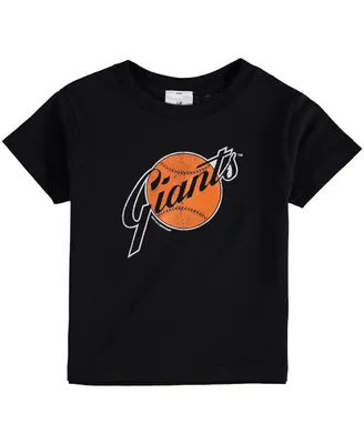 Toddler Boys and Girls Soft As A Grape Black San Francisco Giants Cooperstown Collection Shutout T-shirt