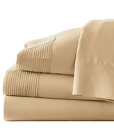 Southshore Fine Linens Classy Pleated 21" Extra Deep Pocket Sheet Set, Queen