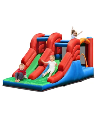 Costway Bounce House 3-in-1 Dual Slides Jumping Castle Bouncer without Blower