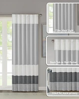 Madison Park Amherst Polyoni Pintuck Curtain Panel, 50"W x 84"L