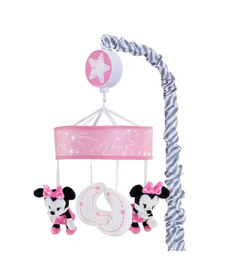Disney Baby Minnie Mouse Pink/Gray Musical Crib Mobile by Lambs & Ivy