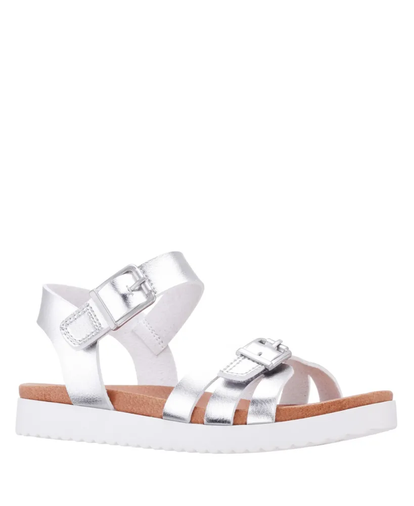 Nina Little Girls Lacey Season Fastening Strap Sandals