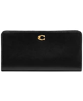 Coach Smooth Skinny Snap-Tab Closure Leather Wallet