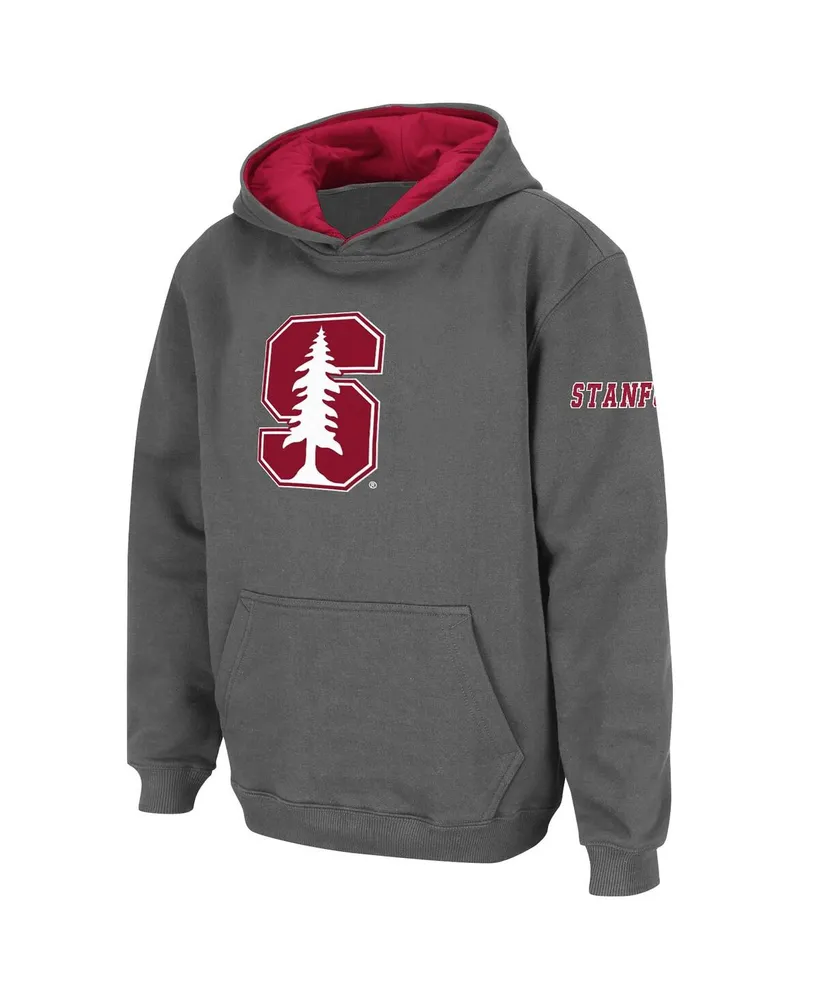 Big Boys Colosseum Charcoal Stanford Cardinal Logo Pullover Hoodie