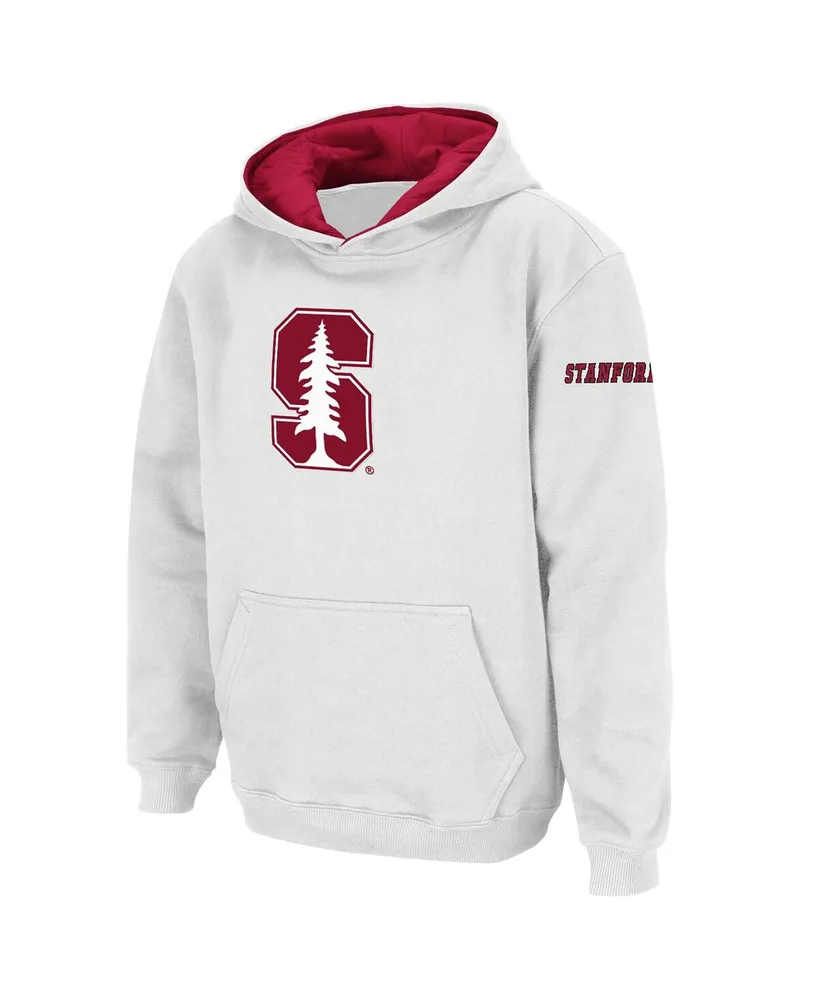 Big Boys Colosseum White Stanford Cardinal Logo Pullover Hoodie