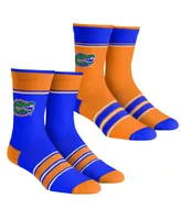 Youth Boys and Girls Rock 'Em Socks Florida Gators Multi-Stripe 2-Pack Team Crew Sock Set