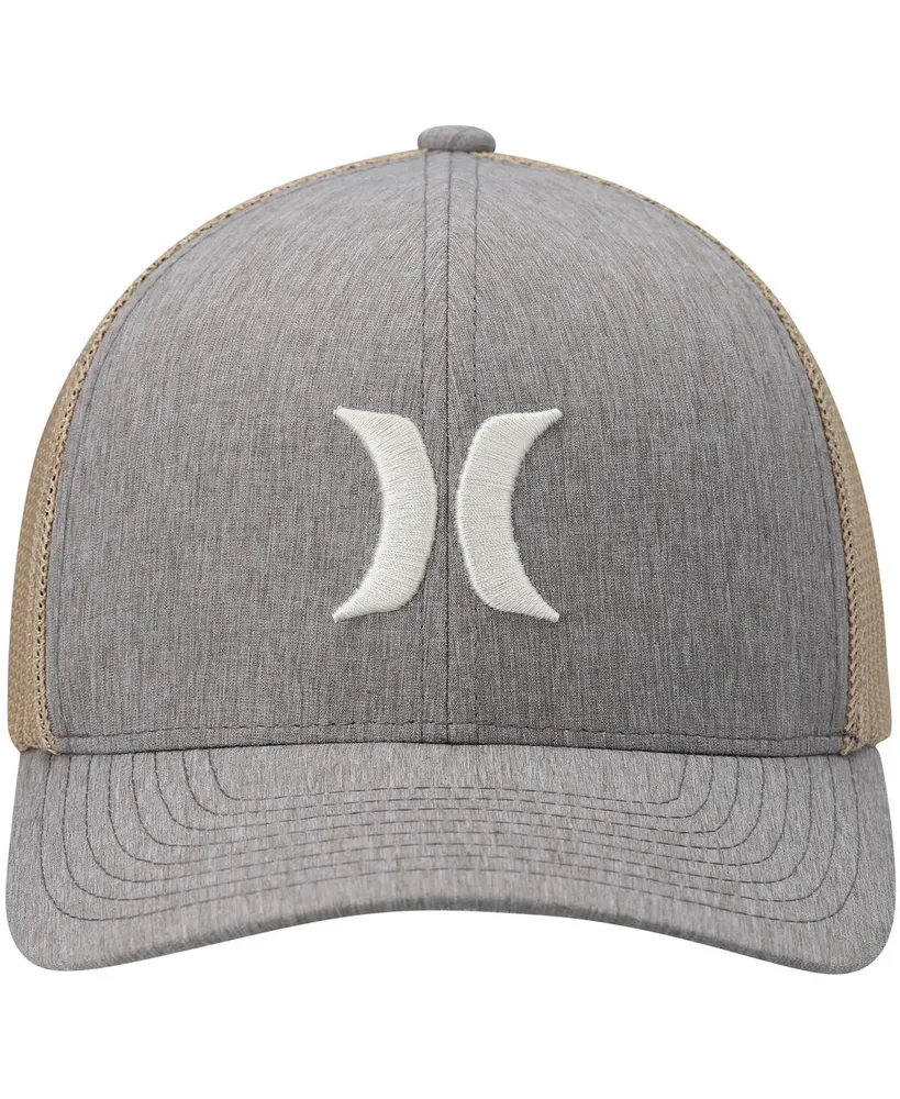 Men's Hurley Gray Icon Textures Logo Flex Hat