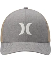 Men's Hurley Gray Icon Textures Logo Flex Hat