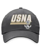 Men's Top of the World Charcoal Navy Midshipmen Slice Adjustable Hat