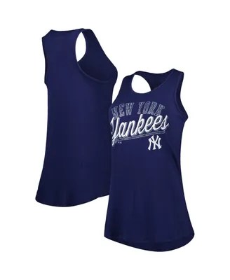 Women's Fanatics Navy New York Yankees Simplicity Swing Racerback Scoop Neck Tank Top