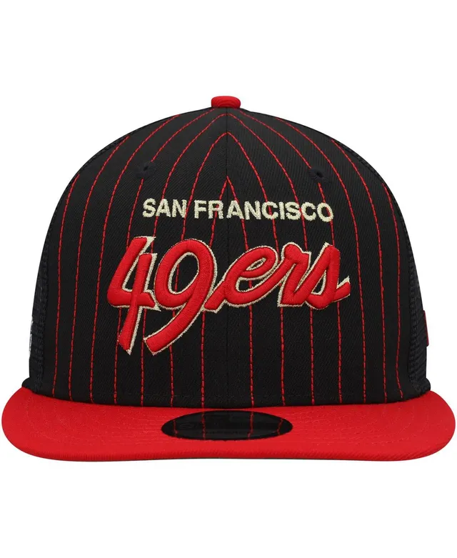 : New Era Men's Black/Scarlet San Francisco 49ers Tailsweep  9FIFTY Snapback Hat : Sports & Outdoors