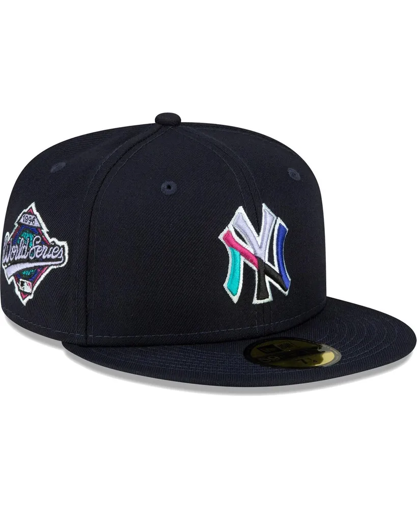 Men's New Era Navy York Yankees 1996 World Series Polar Lights 59Fifty Fitted Hat