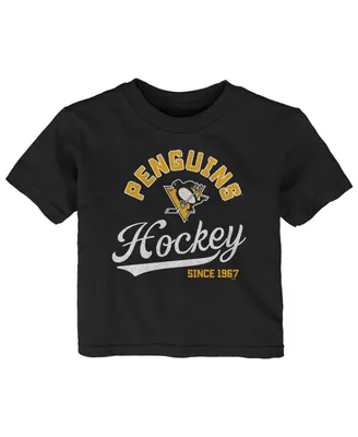 Infant Boys and Girls Black Pittsburgh Penguins Take The Lead T-shirt