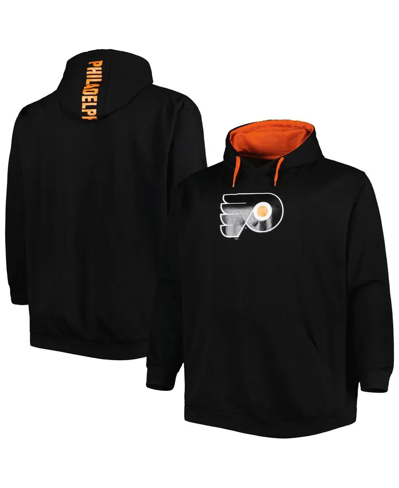 Men's Black Philadelphia Flyers Big and Tall Fleece Pullover Hoodie