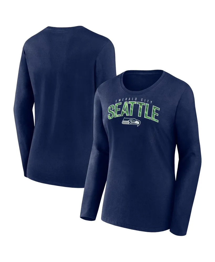 Fanatics Branded College Navy Seattle Seahawks Plus Size Original State Lace-Up T-Shirt