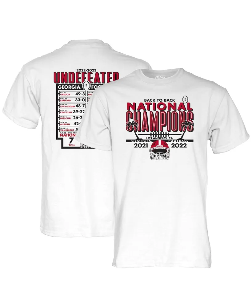 Men's Nike Red Georgia Bulldogs Back-To-Back College Football Playoff  National Champions Local Performance T-Shirt