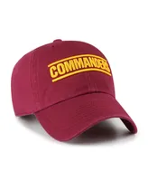 Men's '47 Brand Washington Commanders Script Clean Up Adjustable Hat