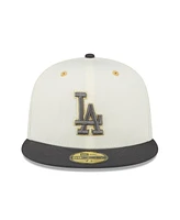 Men's New Era White, Charcoal Los Angeles Dodgers 1980 Mlb All-Star Game Chrome 59FIFTY Fitted Hat