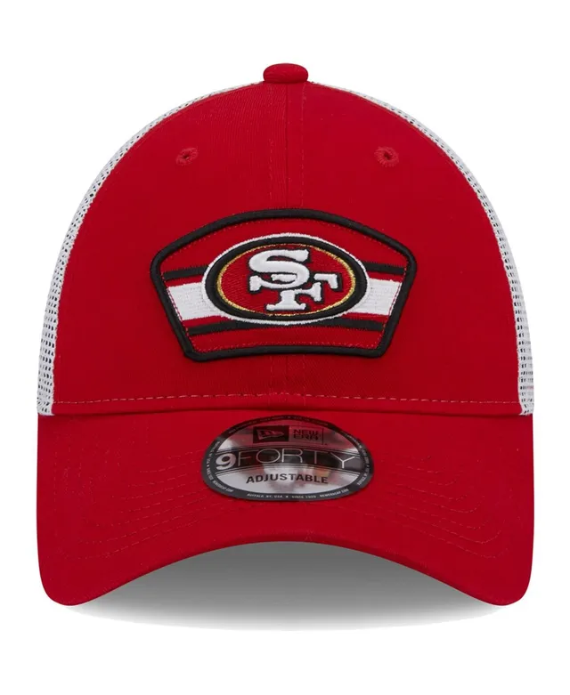 New Era Men's Scarlet San Francisco 49ers Script Trucker 9FIFTY Snapback Hat  - Macy's