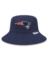 Men's New Era Heather Navy New England Patriots Bucket Hat