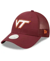 Women's New Era Maroon Virginia Tech Hokies 9FORTY Logo Spark Trucker Snapback Hat