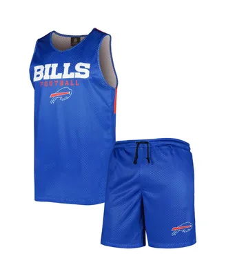 Men's Foco Royal Buffalo Bills Colorblock Mesh V-Neck and Shorts Set