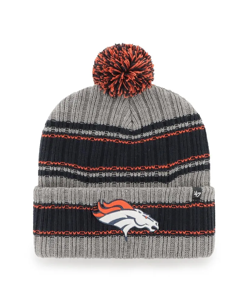 Men's '47 Brand Graphite Denver Broncos Rexford Cuffed Knit Hat With Pom