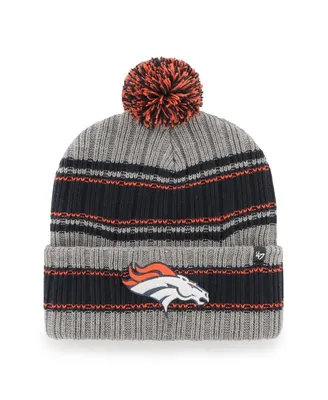 Men's '47 Brand Graphite Denver Broncos Rexford Cuffed Knit Hat With Pom