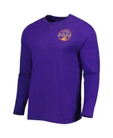 Men's Concepts Sport Heathered Purple Phoenix Suns Left Chest Henley Raglan Long Sleeve T-shirt