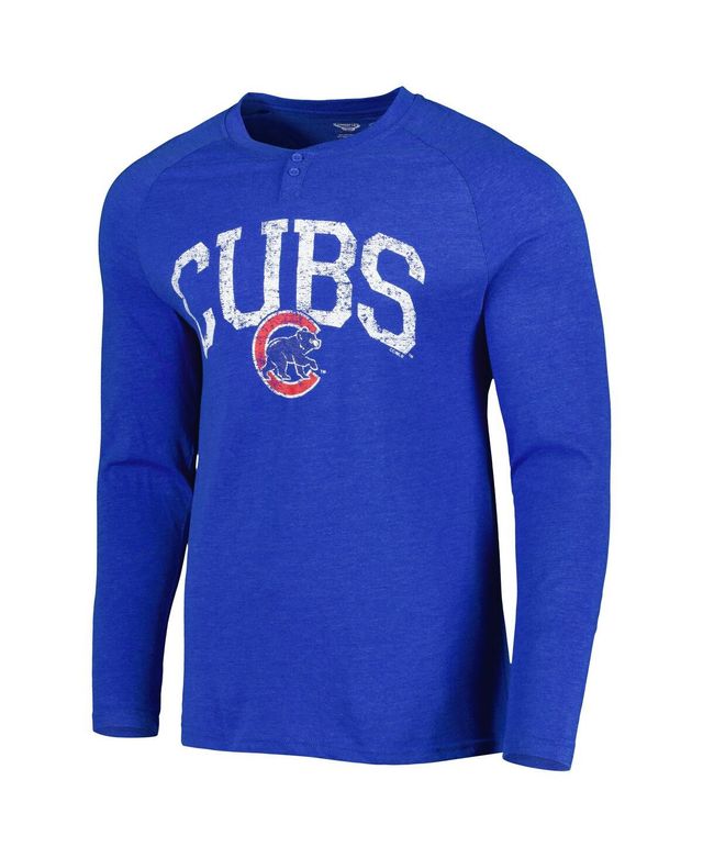 Men's Concepts Sport Royal Chicago Cubs Inertia Raglan Long Sleeve Henley T-shirt