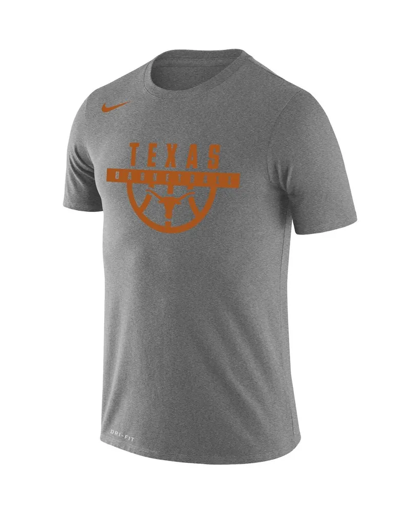 Men's Nike Gray Texas Longhorns Basketball Drop Legend Performance T-shirt