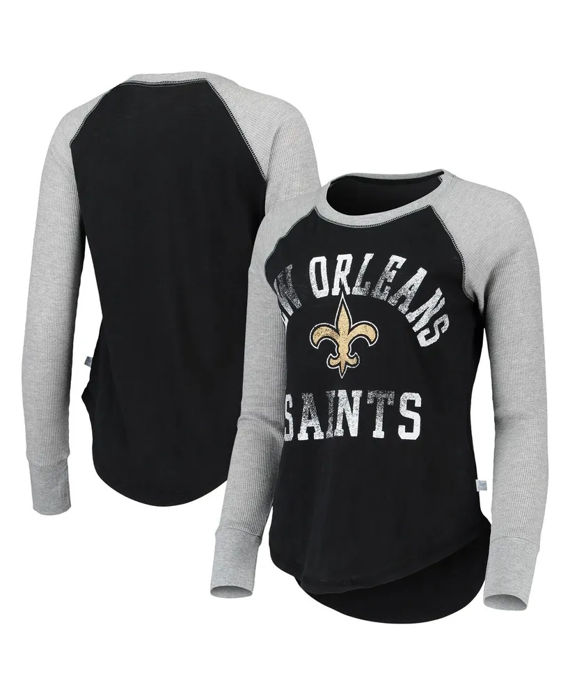 New Orleans Saints Touch by Alyssa Milano Women's Triple Play V-Neck T-Shirt - Black