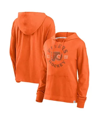 Women's Fanatics Orange Philadelphia Flyers Heritage Salvation Waffle Pullover Hoodie