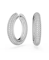 Swarovski Crystal Pave Dextera Hoop Earrings