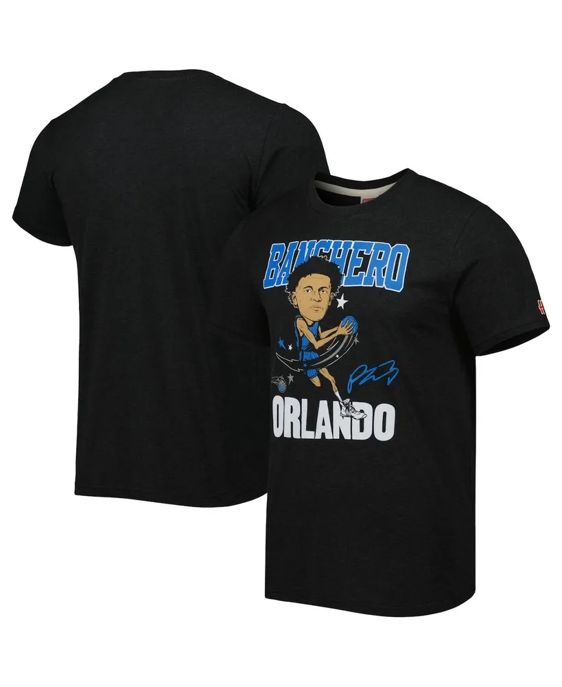 Men's Paolo Banchero Charcoal Orlando Magic Caricature Tri-Blend T-shirt