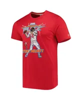 Men's Homage Tom Brady Heathered Red Tampa Bay Buccaneers Nfl Blitz Player Tri-Blend T-shirt