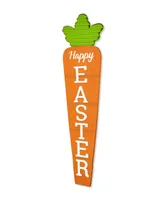 Glitzhome 41.5" H Easter Wooden and Metal Carrot Porch Decor