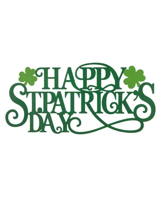 Glitzhome 24" L Metal "Happy St. Patrick's Day" Wall Decor