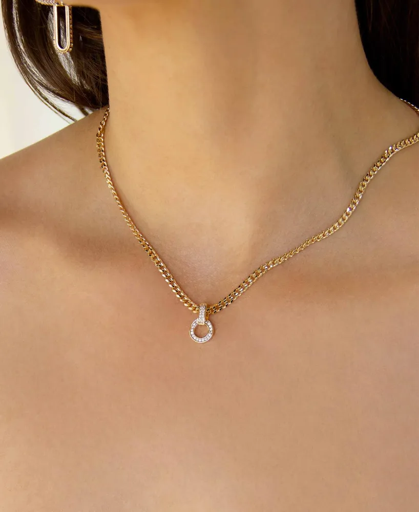 Ettika Infinity Faux Cubic Zirconia Chain Necklace