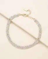 Ettika Unexpected 18K Gold Plated Sparkle Anklet