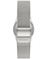 Skagen Women's Grenen Lille Solar-Powered Three Hand Silver-Tone Stainless Steel Watch, 26mm