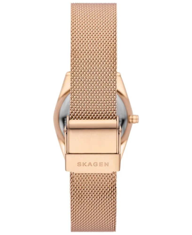 Skagen Women's Grenen Lille Solar-Powered Three Hand Rose Gold-Tone Stainless Steel Watch, 26mm